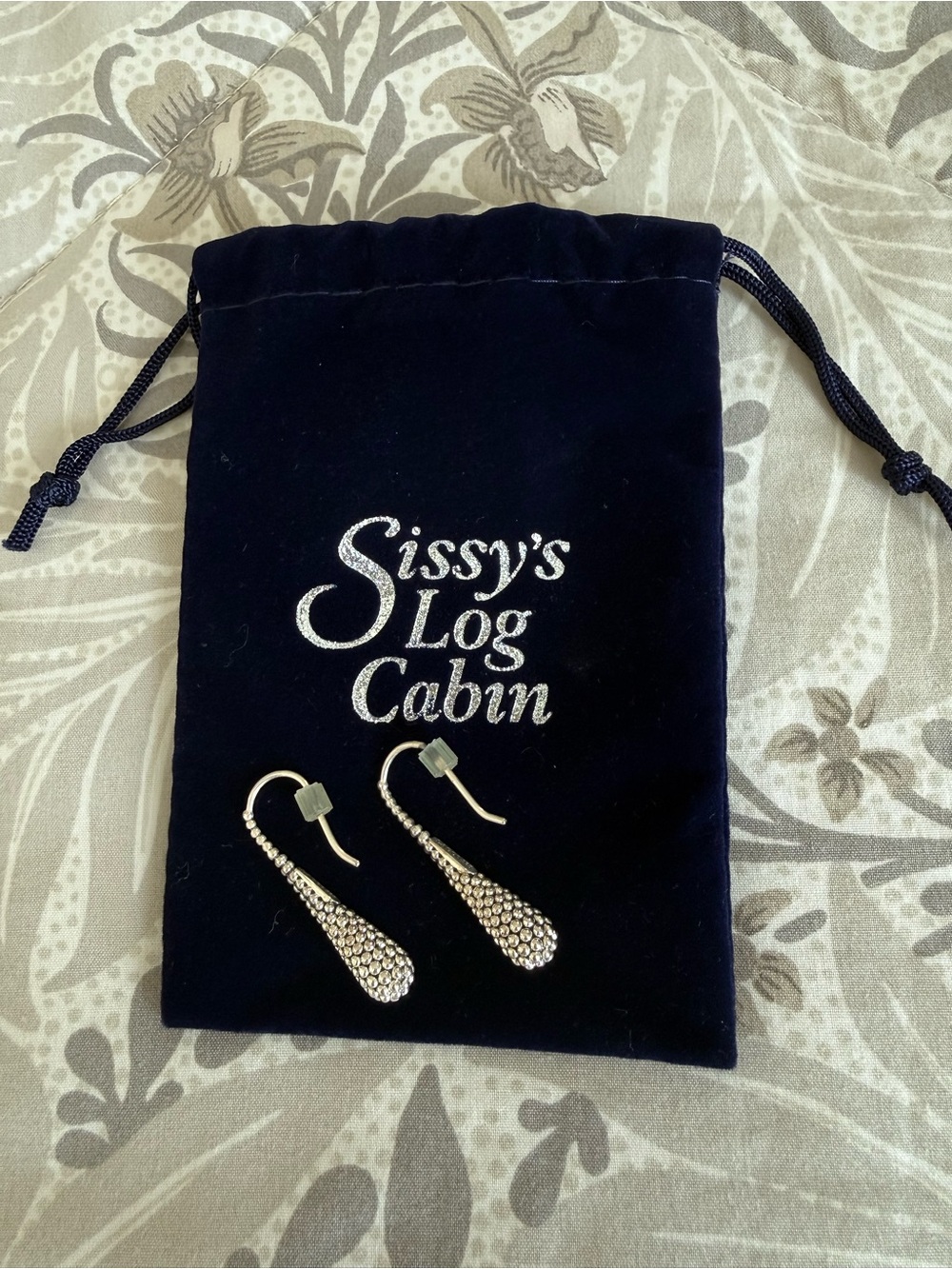 Lagos teardrop caviar-beaded earrings